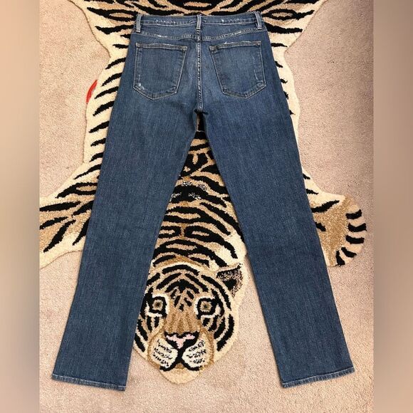 FRAME Denim Le High Straight Jeans in Sunny Gardens Size 26 EUC - Picture 3 of 11